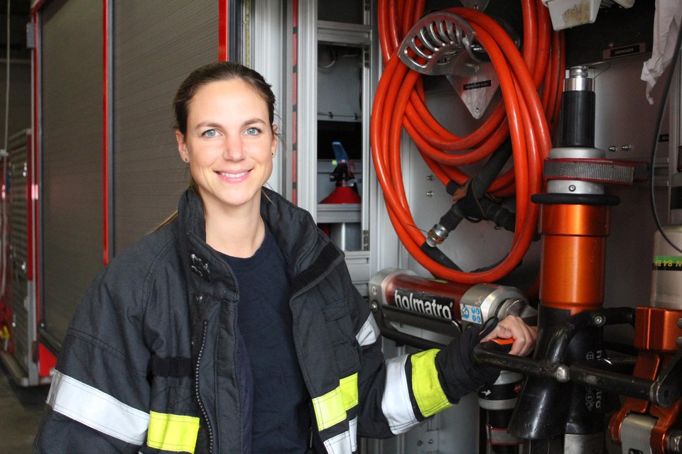 Hanne Libens is één van de 22 vrouwelijke brandweerlieden in Limburg. 