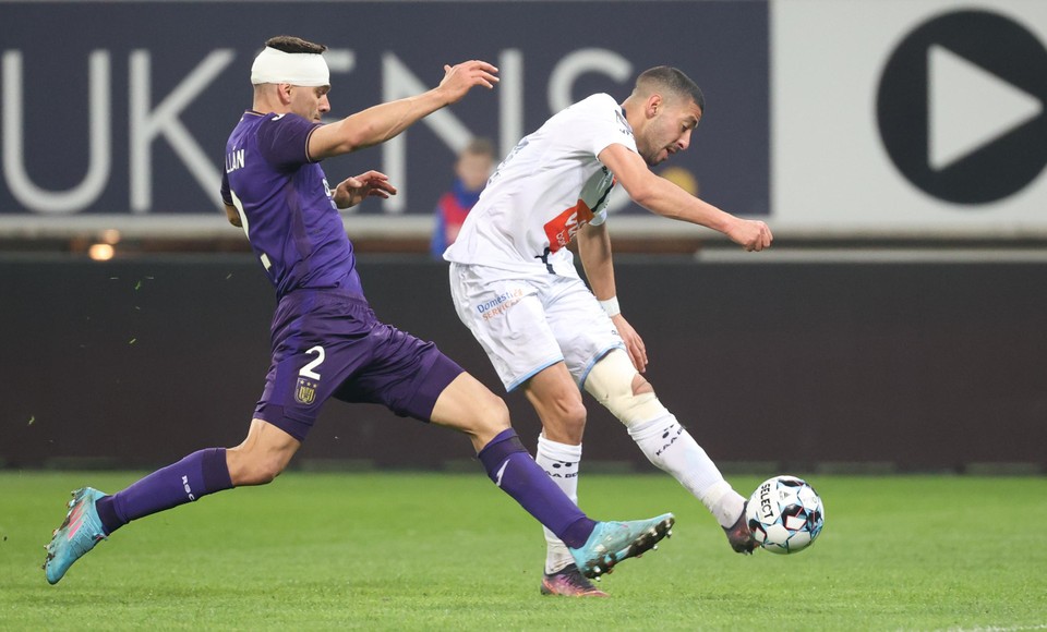 Tarik Tissoudali deed de netten trillen tegen RSC Anderlecht (1-0) en zorgde zo voor een levensbelangrijke driepunter. 