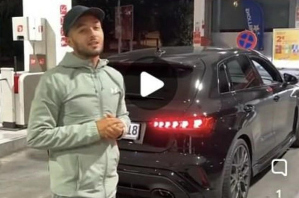 Adil BH shows a rented car on one of his videos.