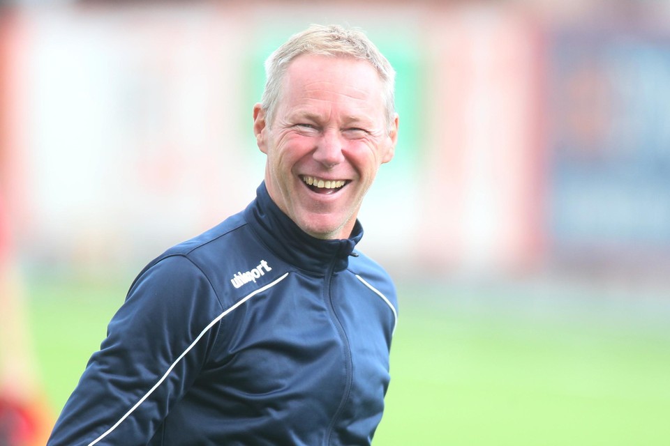 Trainer Patrick Van Hoof kan weer lachen na de 6 op 6 tegen Geluveld en Moorsele. 