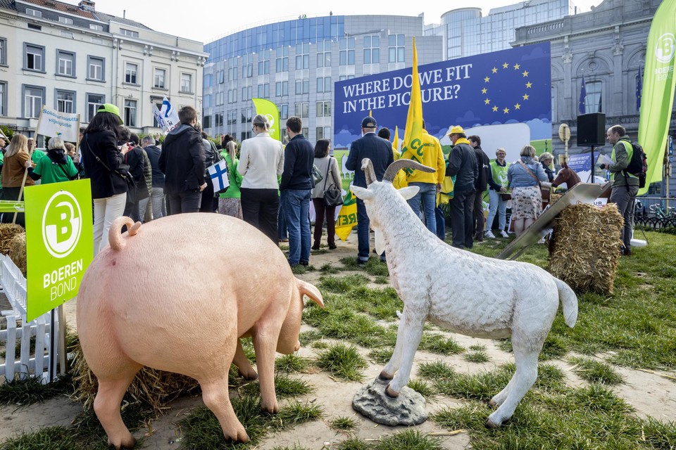 Landbouwers protesteerden de voorbije maanden meermaals in Brussel, onder meer tegen de natuurherstelwet.