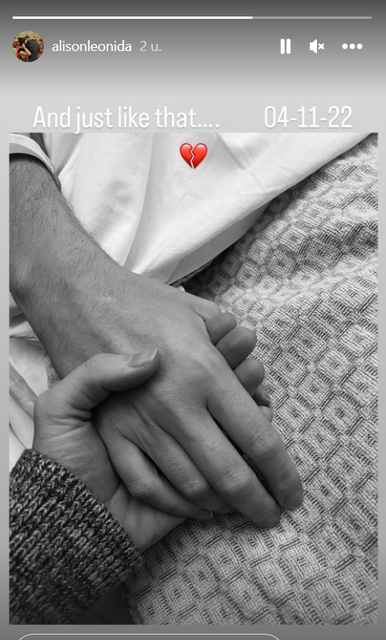 Met een post op Instagram vrijdag maakte partner Alison Roels het overlijden van haar partner Tom Van Lysebettens bekend 