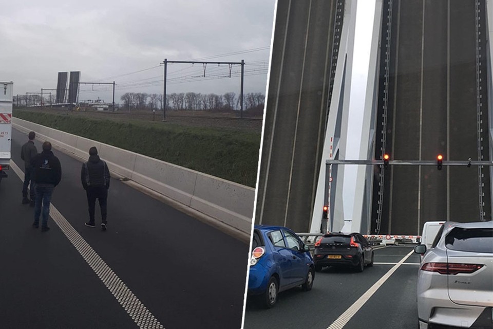 File op de A11 tussen Brugge en Knokke-Heist doordat de stroompanne aan de bruggen. 