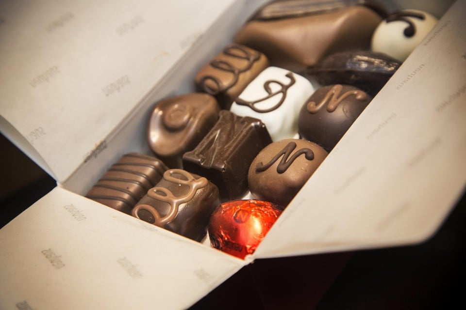 De verkoop van pralines op toeristische plaatsen is volledig ingestort