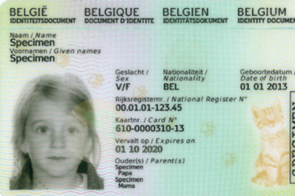 Een voorbeeld van een Kids-ID. 