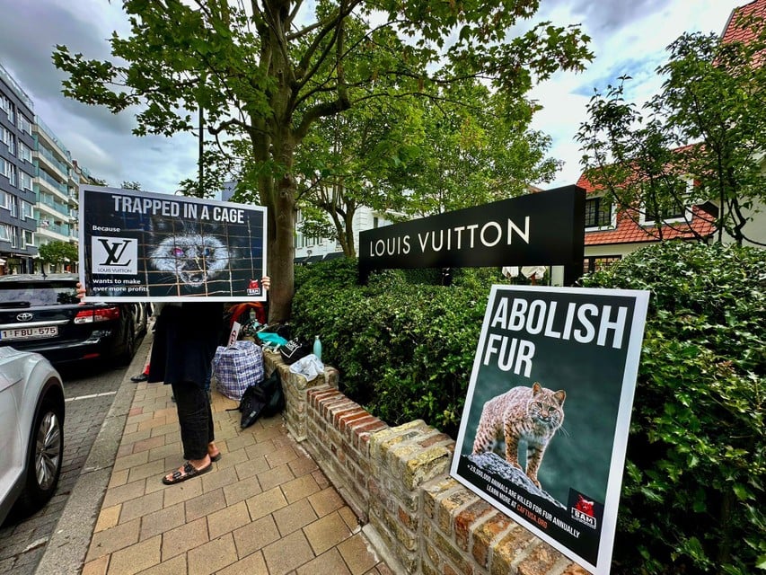 An image of during the protest.