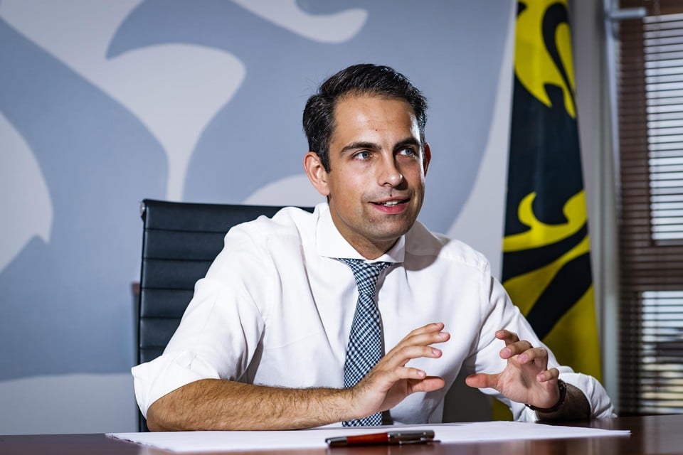 Vlaams Belang-voorzitter Tom Van Grieken.
