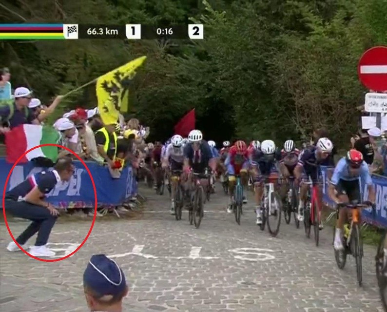 Voeckler was prominent aanwezig tijdens de koers.