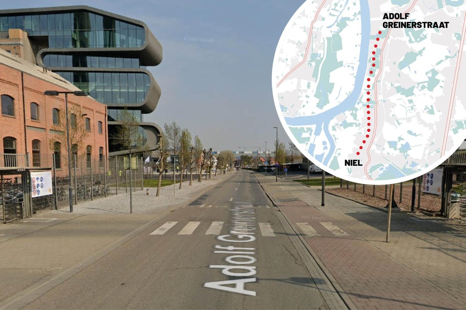 Het ongeval gebeurde op het fietspad in de Adolf Greinerstraat richting Hemiksem. 