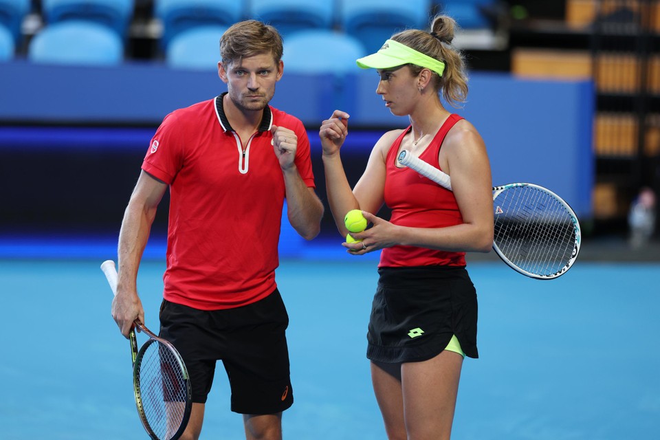 Mertens with Goffin at the United Cup. 