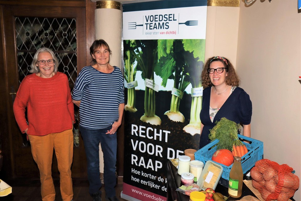 Bernadette Vandercammen, Ilse Vromman en Anneleen Deplae van Voedselteam Eeklo. 