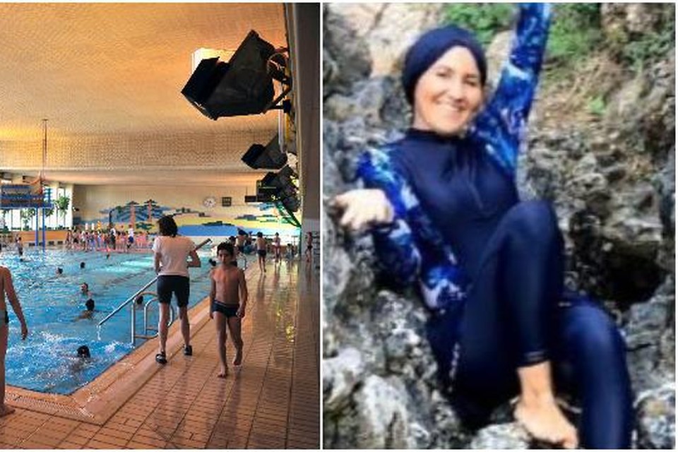 Anissa Saouti wou zwemmen in een boerkini (degene rechts op de foto), maar een redder wou dat verbieden. Het mag nochtans. 