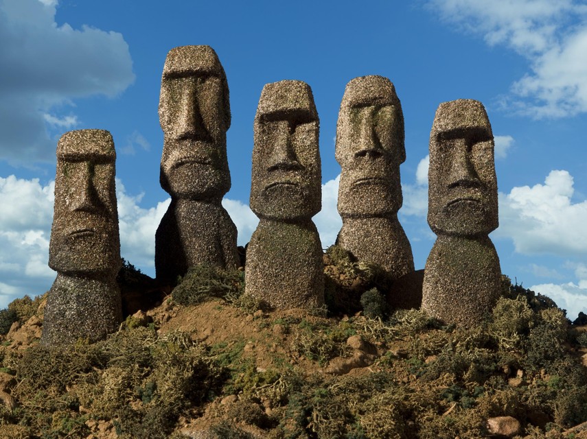 Archiefbeeld: moai-beelden.