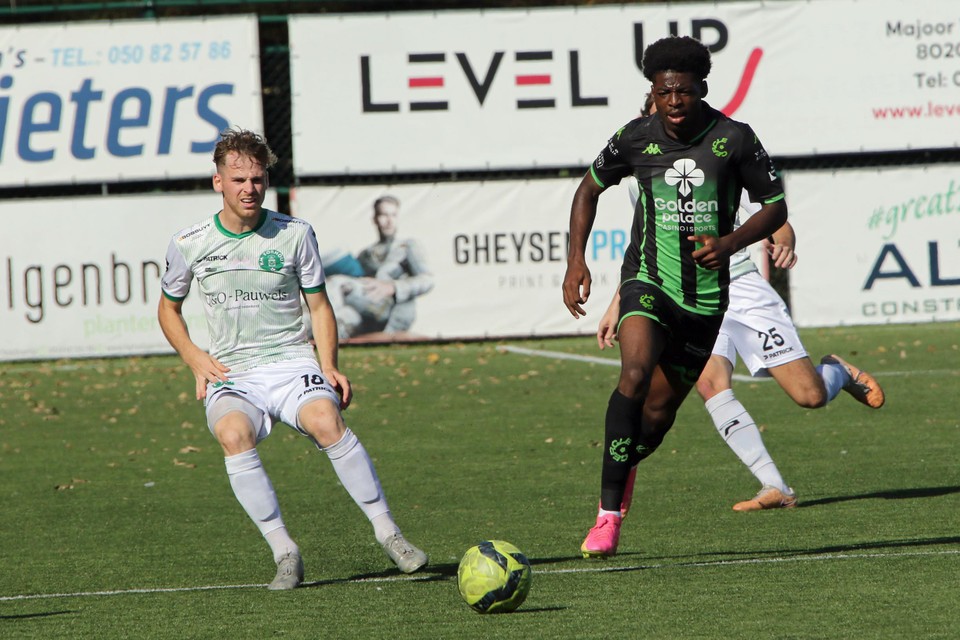Jong Cercle defeated KM Torhout 8-1 thanks to four goals from Romaric Emile Legrand Etonde.