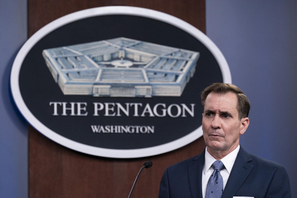 Archiefbeeld: de woordvoerder van het Pentagon. 