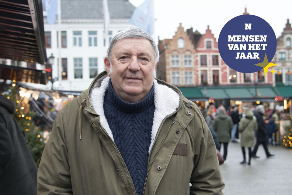 Philip Pierins in betere tijden op de kerstmarkt in Brugge. 