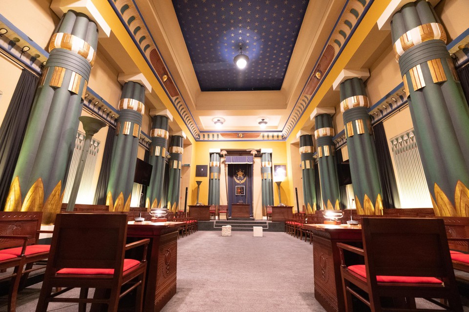 The temple where the Freemasons of La Flandre meet every two weeks.