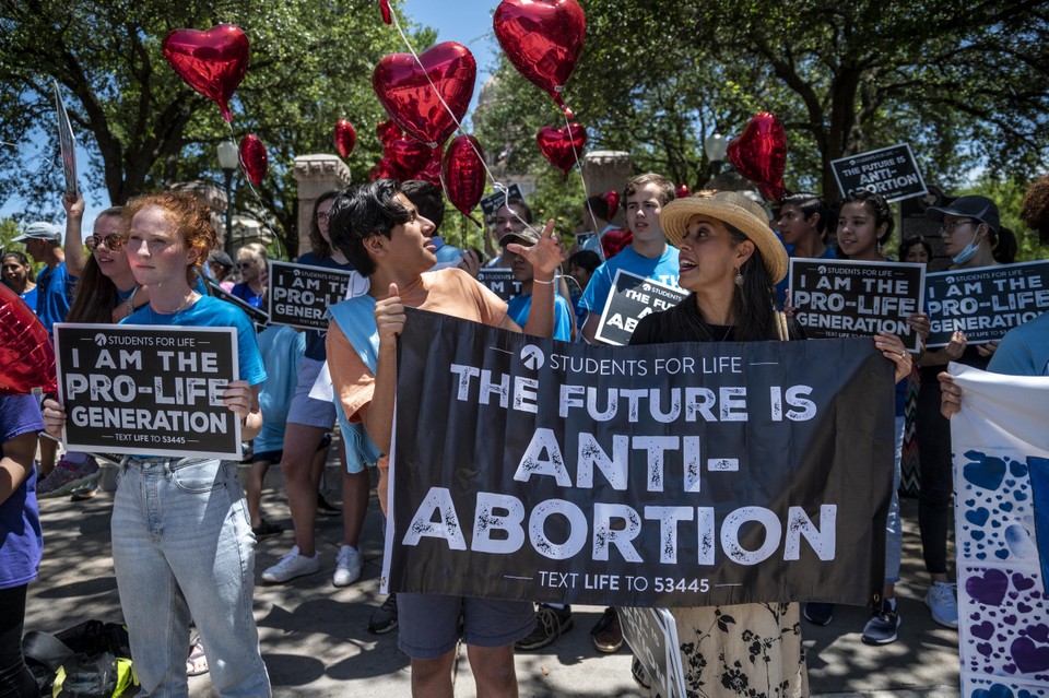 Anti-abortus protest in de Verenigde Staten.