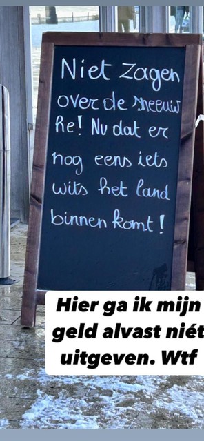 Valerie (51) onder vuur voor boodschap op reclamebord van haar tearoom: “Je  moet tegenwoordig elk woord wikken en wegen” | Het Nieuwsblad Mobile