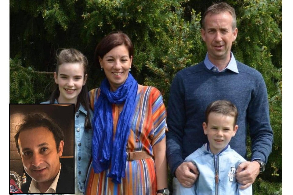 Het gezin is Ali (inzet) eeuwig dankbaar voor de levensreddende reanimatie van  Geert (rechtsboven).