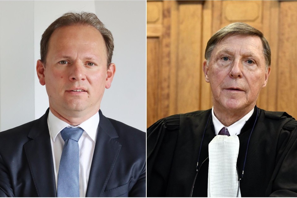 Wim Depooter (links) trad op als advocaat van de stiefdochter, Jef Vermassen (rechts) verdedigde de beklaagde.  