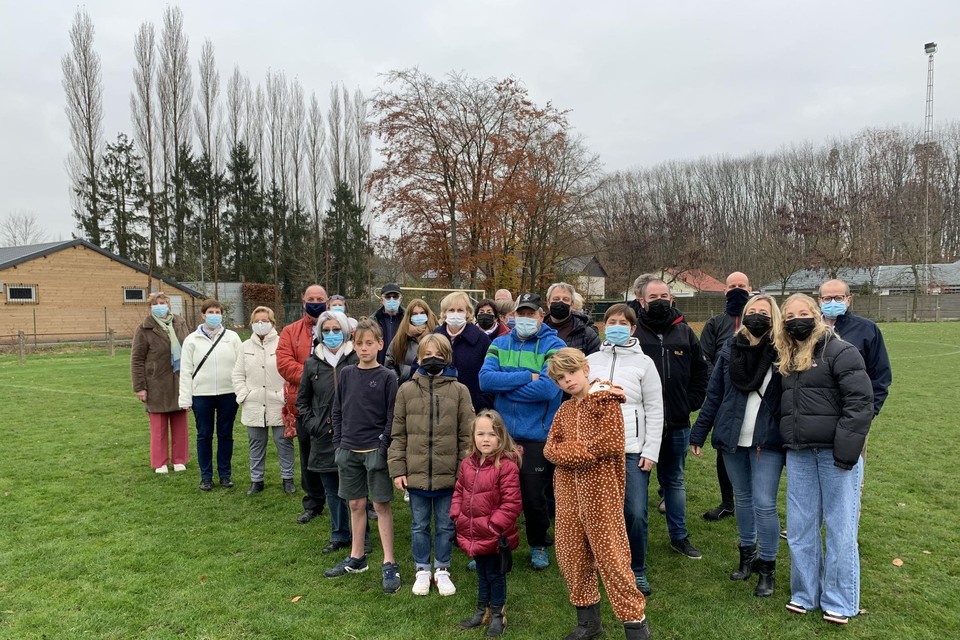 Het actiecomité dat bezwaar heeft ingediend tegen de aanleg van nieuwe padelvelden in Maria-ter-Heide.
