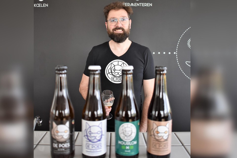 Vooral De Poes Bruin (links) van brouwer Stijn David wist de smaakpapillen van de jury te bekoren.