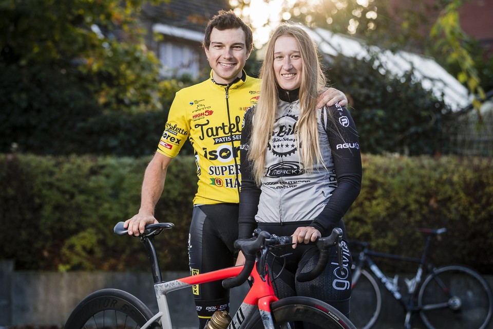 Lennert Teugels met zijn vriendin Laura Vainionpaa.