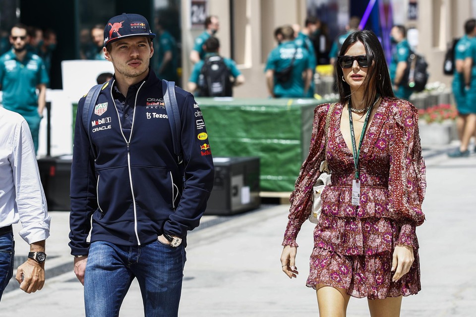 Verstappen with girlfriend Kelly Piquet.