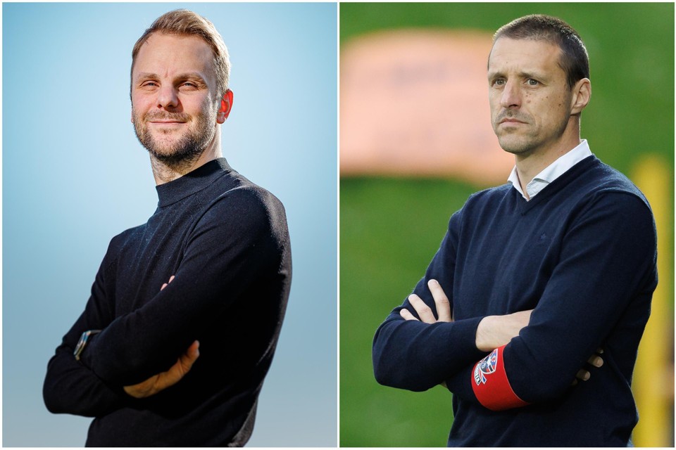 Julien Gorius (left) hopes that Timmy Simons (right) will also be FCV Dender's trainer next season.