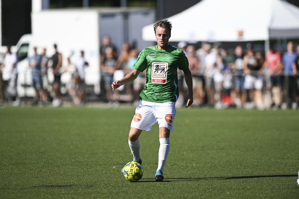 Nicolas Van Peteghem liet de netten meermaals trillen voor Jong Lede in hun zege tegen SV Rumbeke. 