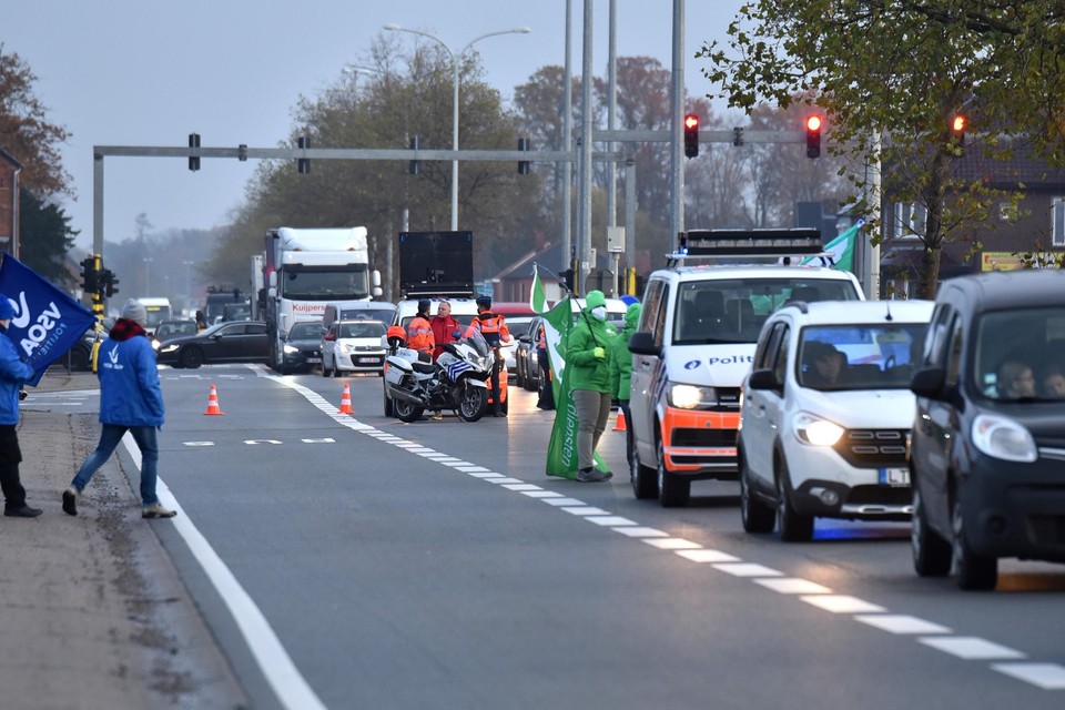Vorige week donderdag zorgde de actie op de Kempische Steenweg al voor heel wat hinder. 