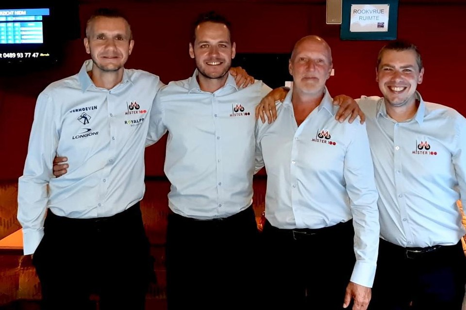 Peter Ceulemans, Jerry Hermans, Kurt Ceulemans en Bart Ceulemans kroonden zich met hun team tot landskampioen.