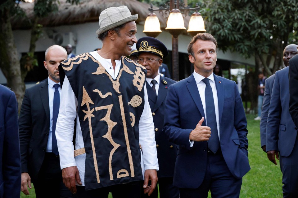 Yannick Noah kreeg in zijn ‘Village Noah’ bezoek van president Macron. 