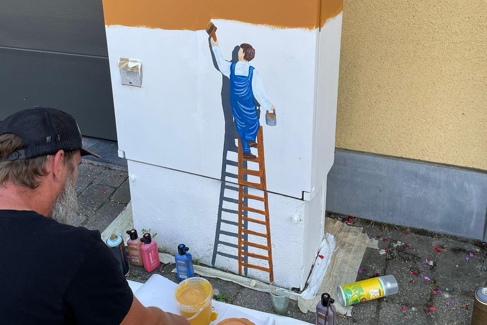 Professionele kunstenaars bewerken de komende weken de elektriciteitskasten op verschillende plaatsen in Rotselaar. 