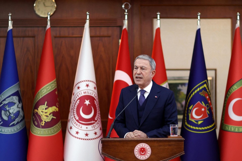 De Turkse defensieminister Hulusi Akar. 