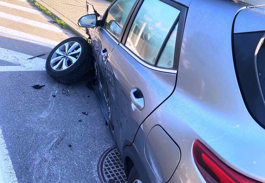 The car has been completely destroyed.