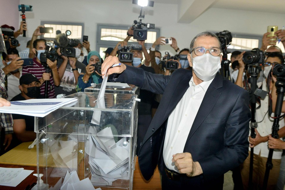 De partij van premier Saad-Eddine El Othmani (PJD) zou nog 12 van haar 125 zetels overhouden.