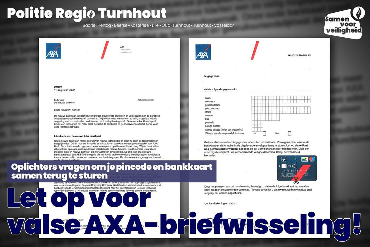 kousen Samenwerken met verdund Politie waarschuwt voor vervalste brieven van AXA (Turnhout) | Het  Nieuwsblad Mobile