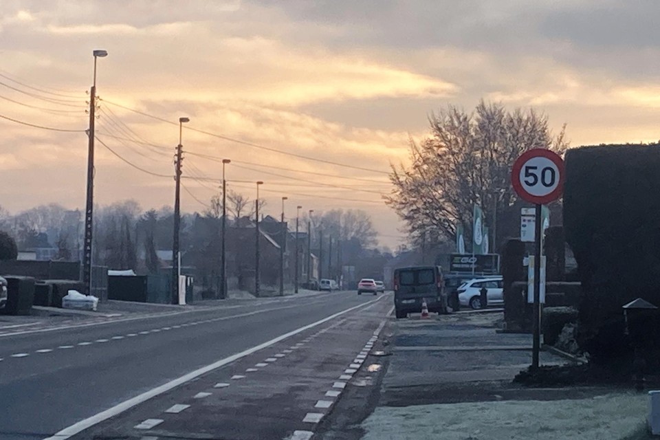 Het bord met 50 per uur werd per ongeluk geplaatst
