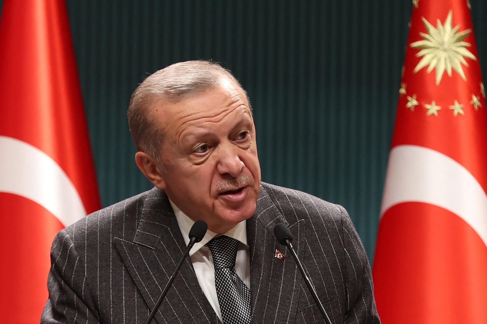 De Turkse president Recep Tayyip Erdogan 