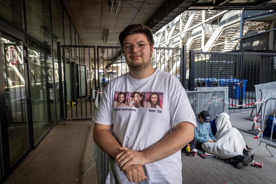 Paul-Emile stayed up all night to be the first to stand in line.