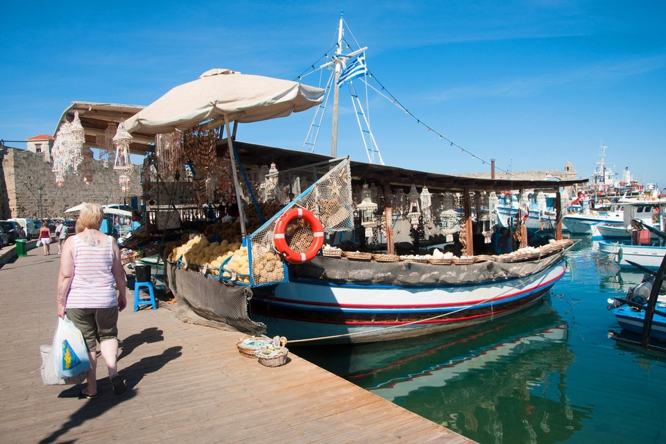 Genrebeeld van het eiland Rhodos.