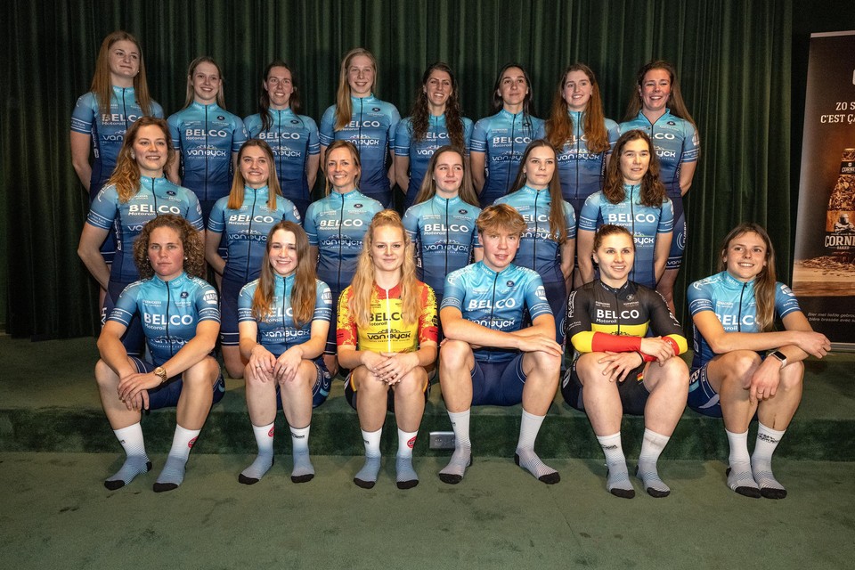Het team Belco-Van Eyck waarmee Lies De Vleminck succesvol hoopt te zijn.