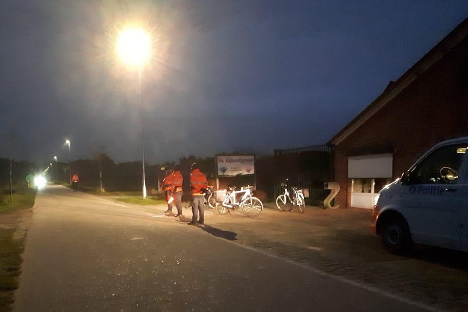 Op de Heirbaan in Arendonk werden 180 fietsers gecontroleerd, van wie er tien in overtreding waren.