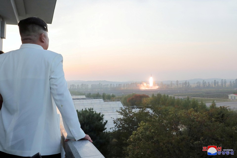 Het Noord-Koreaanse staatsagentschap KCNA verspreidde deze foto. 