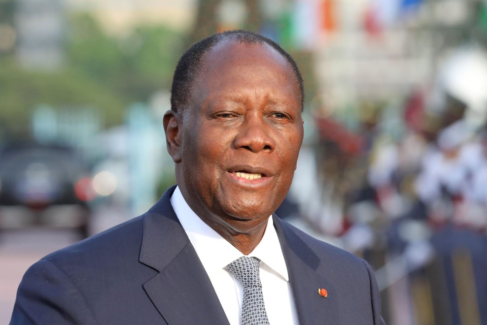 President Alassane Ouattara wil een derde termijn. 