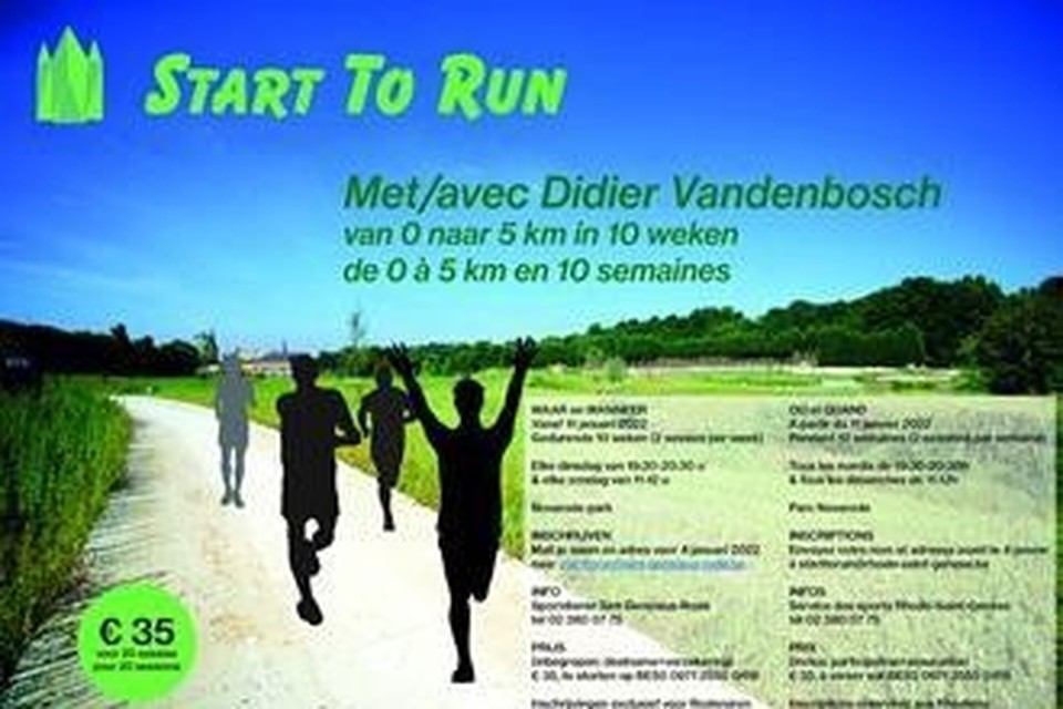 Inschrijvingen zijn exclusief voor Rodenaren die willen starten met lopen. IF.