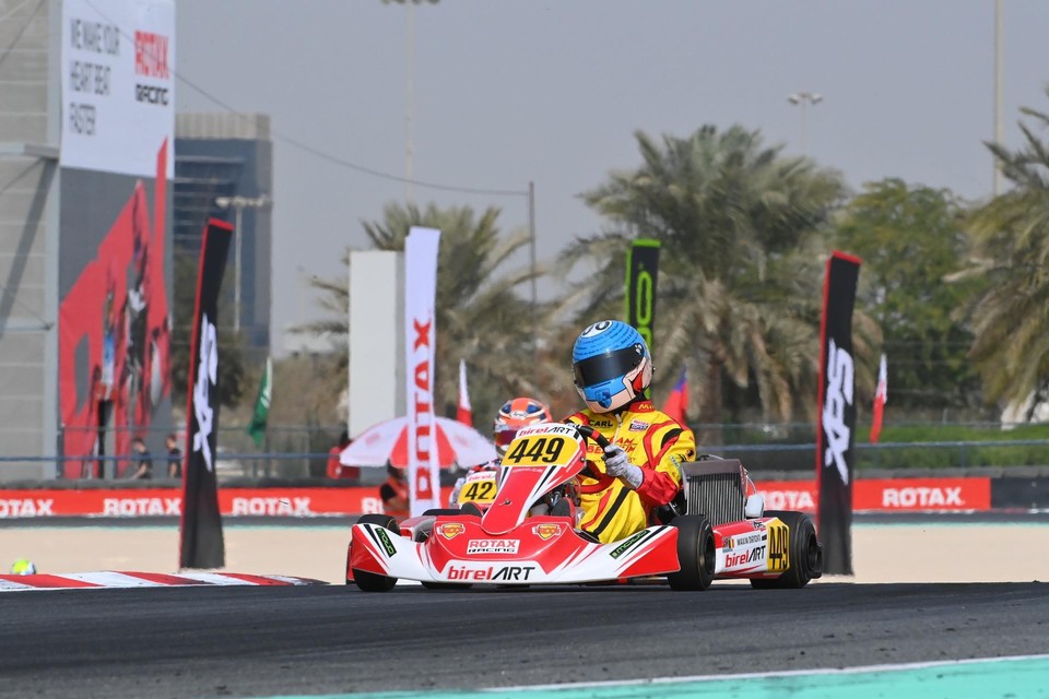 Maxim Dirickx in actie op de Worldfinals in Bahrein. 