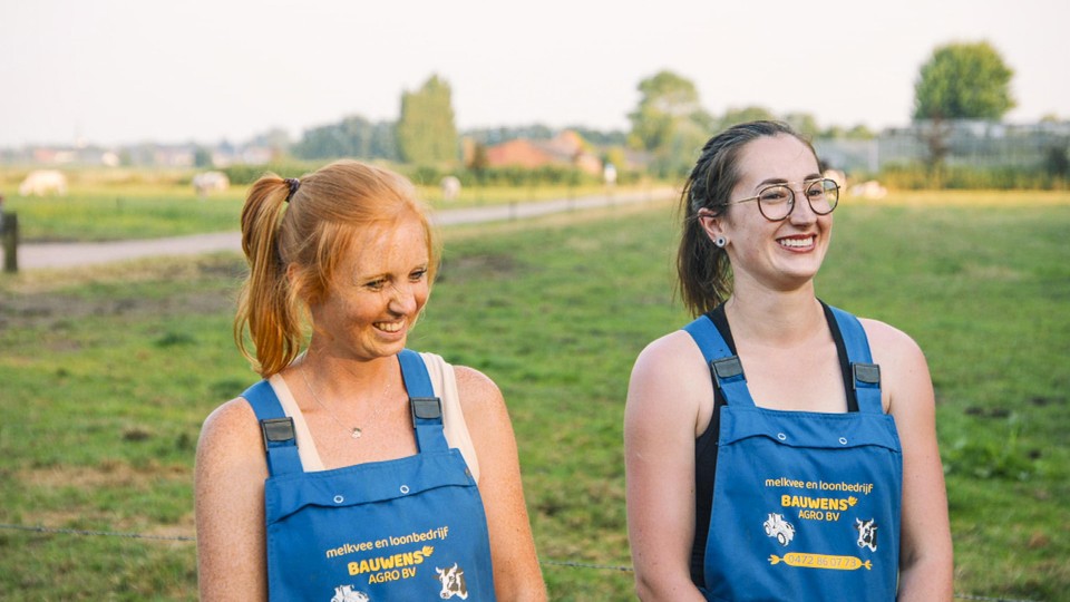 Lisa en Laura dingen naar de liefde van boer Ruben.